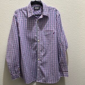 The Hundreds Public Label Men's plaid Shirt in Purple and Blue